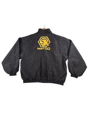 Vintage Chukkers By Midwest Jacket Mens XL Black Matco Tools Good As Gold 90s